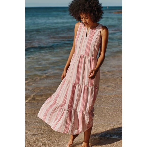 🆕 Ibiza Tiered Maxi Dress NWT L Large J. Jill New! - Picture 3 of 8